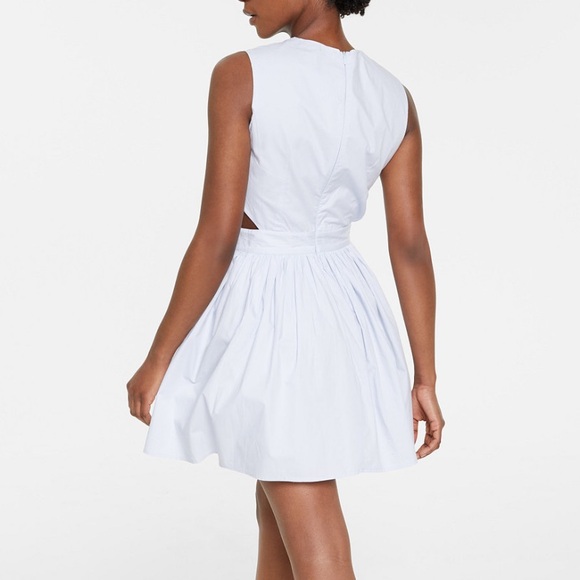 French Connection Adelade Organic Cotton Fit & Flare Dress White Size 6/Small - Picture 4 of 5